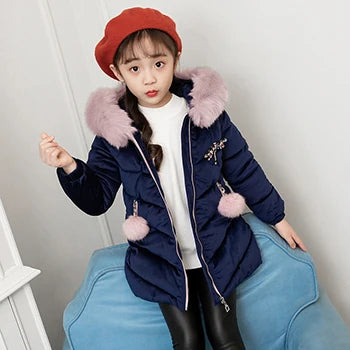 Veste d'hiver grande taille pour filles - le coffre a jouets- Comme la photo 1 / 7T-8T(140)