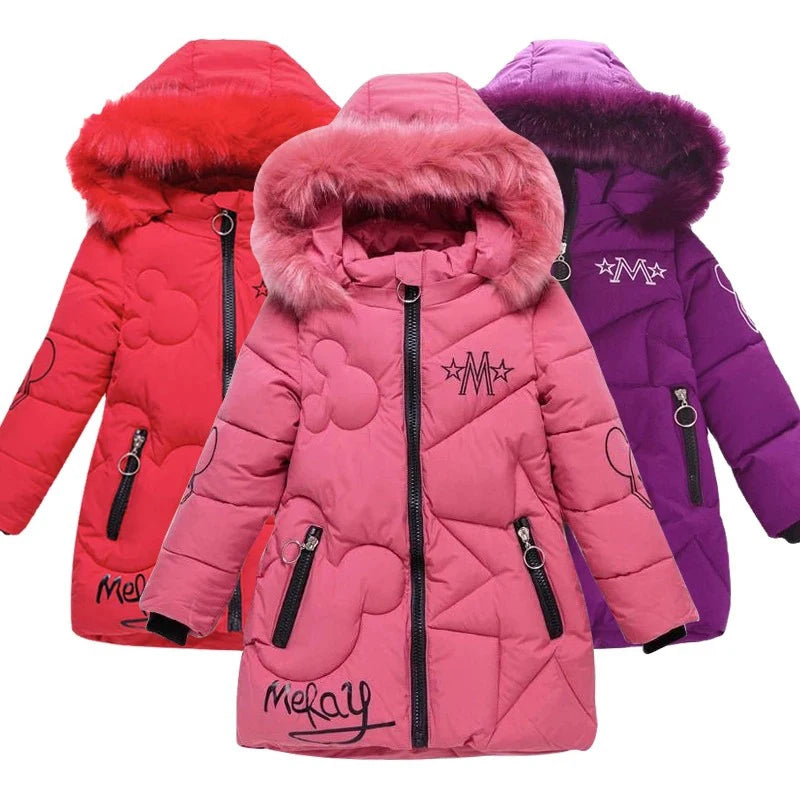 Veste d'hiver grande taille pour filles - le coffre a jouets- Comme la photo / 7T-8T(140)