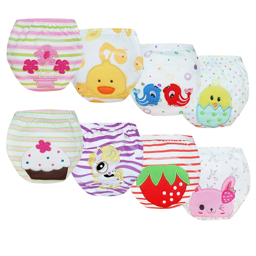 Culotte d’Entraînement Lavable pour Bébé – Lot de 8 pièces
