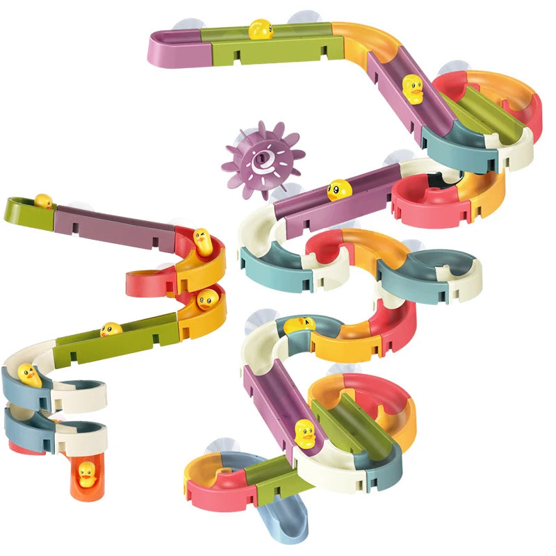 Jouets de bain muraux pour bébé – Pistes aquatiques avec canard à remonter