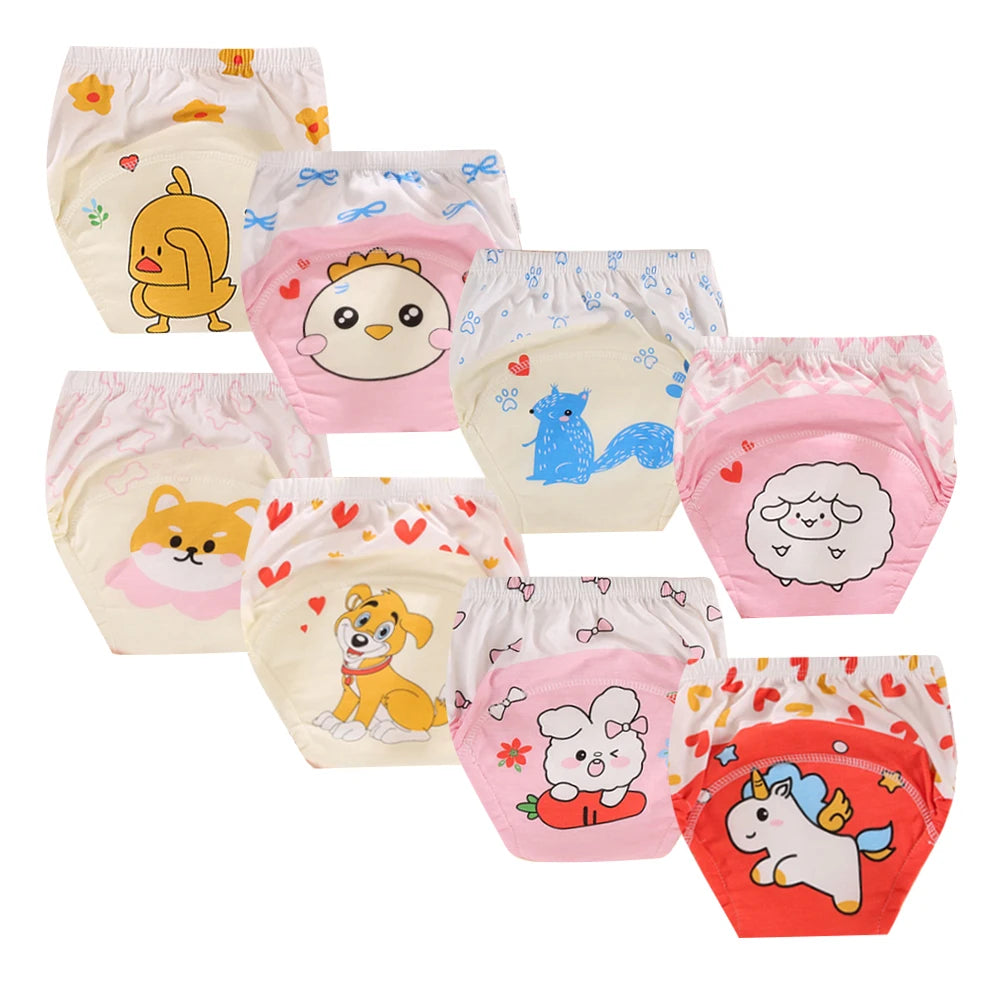 Culotte d’Entraînement Lavable pour Bébé – Lot de 8 pièces