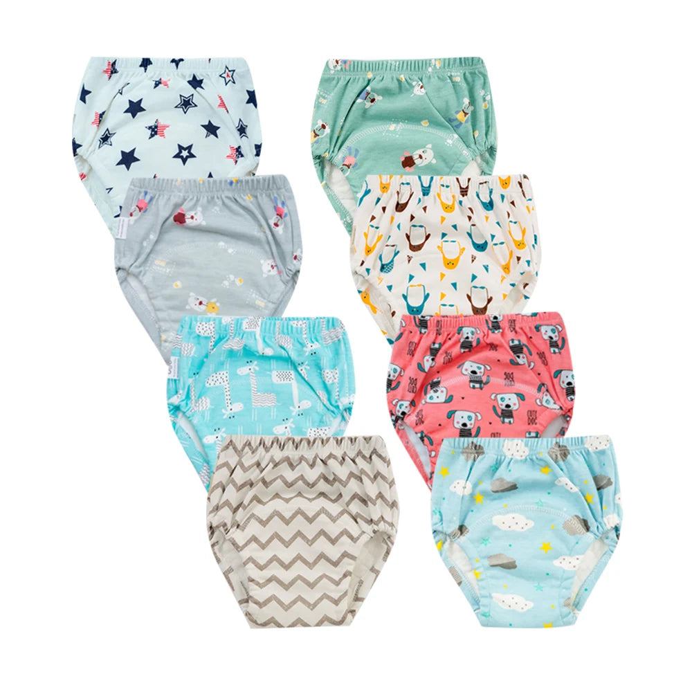 Culotte d’Entraînement Lavable pour Bébé – Lot de 8 pièces