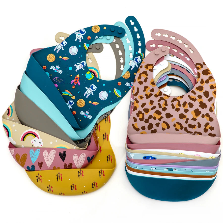 Bavoir bébé silicone anti-taches – De 0 à 6 ans