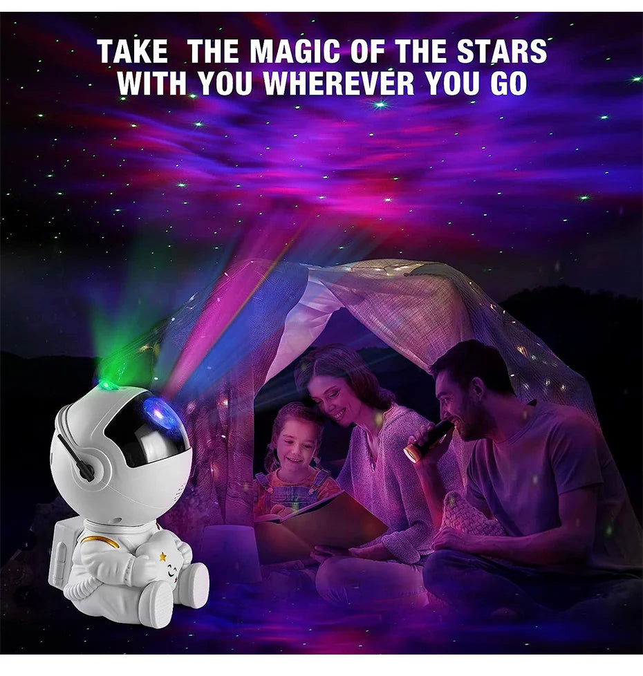 Projecteur d'Étoiles Galaxy Astronaut - Veilleuse Nébuleuse Étoilée 🌌✨ - le coffre a jouets- étoile blanche
