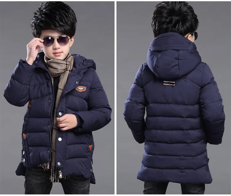 Veste épaisse et chaude à capuche pour grands garçons - le coffre a jouets- Veste épais / 11T-12T(160)