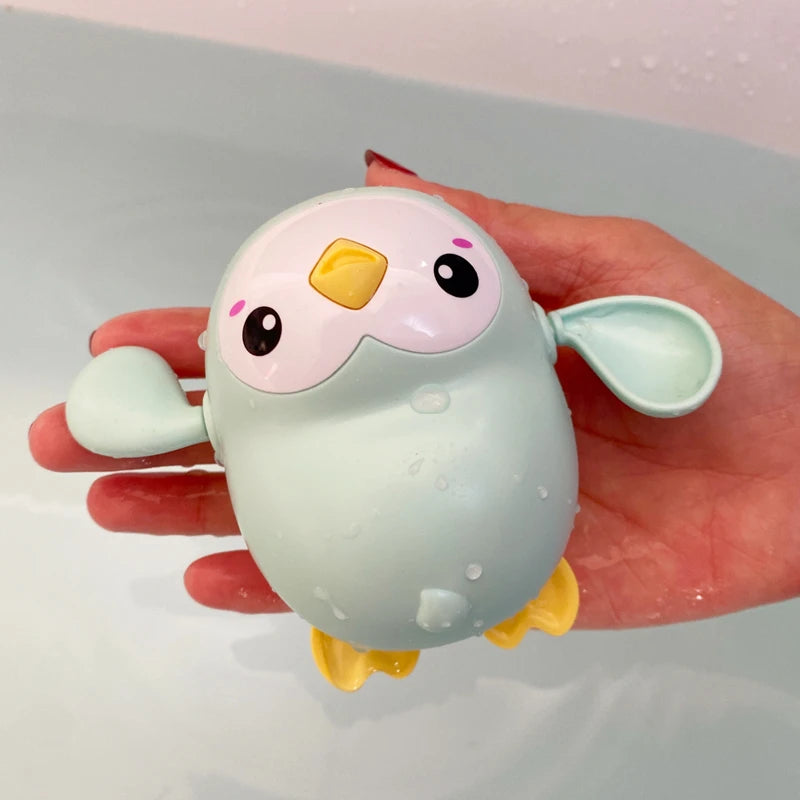 Jouets de Bain Bébé - Baleine et Tortue Nageuses | Amusement Aquatique pour Enfants - le coffre a jouets- pingouin vert