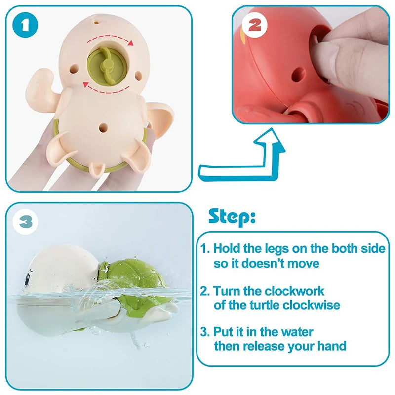 Jouets de Bain Bébé - Baleine et Tortue Nageuses | Amusement Aquatique pour Enfants - le coffre a jouets- baleine verte