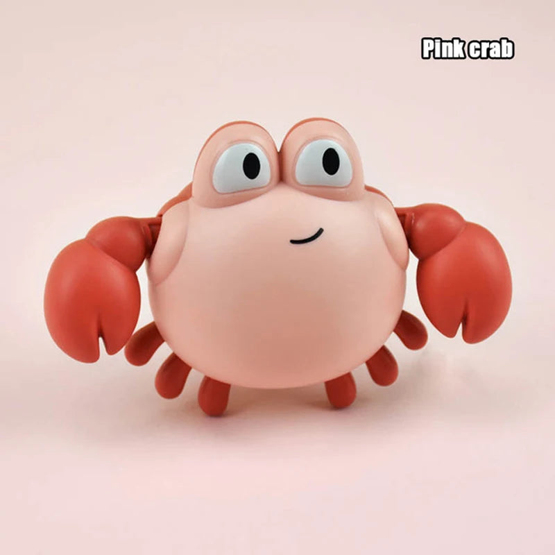Jouets de Bain Bébé - Baleine et Tortue Nageuses | Amusement Aquatique pour Enfants - le coffre a jouets- crabe rose
