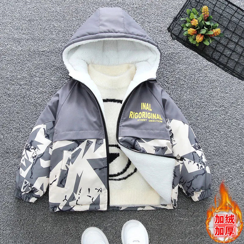 Veste épaisse à capuche avec fermeture éclair pour garçon - le coffre a jouets- Style mince d'été / 2T(90)
