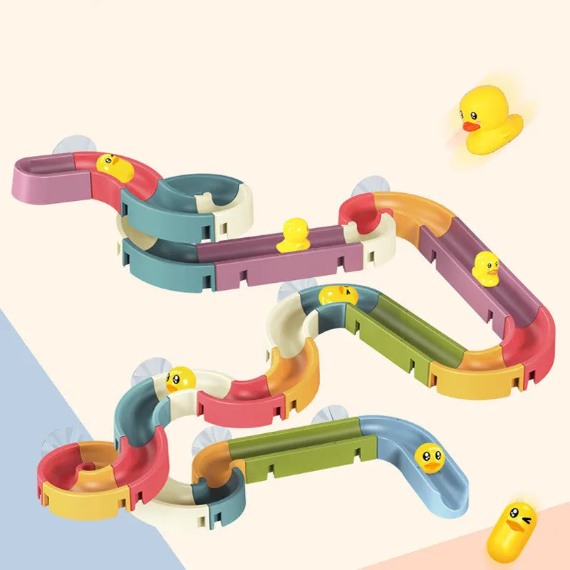 Jouets de bain muraux pour bébé – Pistes aquatiques avec canard à remonter