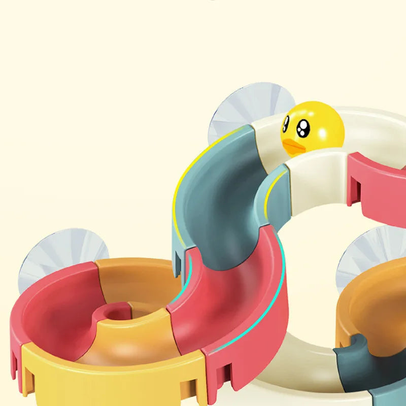 Jouets de bain muraux pour bébé – Pistes aquatiques avec canard à remonter