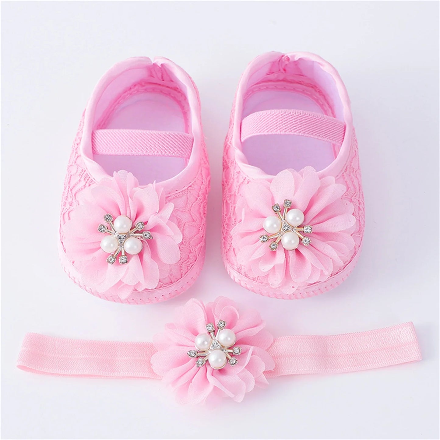 Chaussures plates avec bande de sauna pour bébé fille - le coffre a jouets- Rouge / 7-12 mois