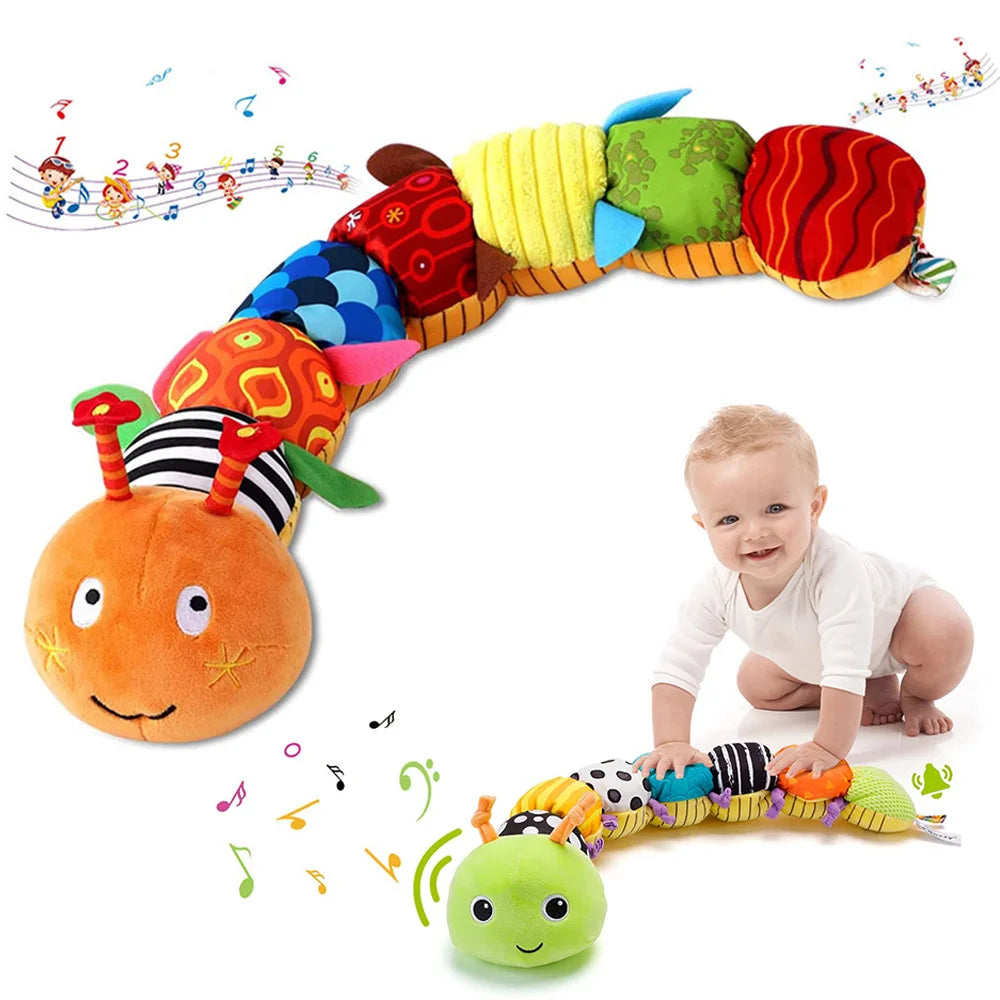 Hochet Musical en Peluche pour Bébé - Jouet Sensoriel pour Nouveau-né | Cadeau pour Tout-Petits - le coffre a jouets- vert 1012