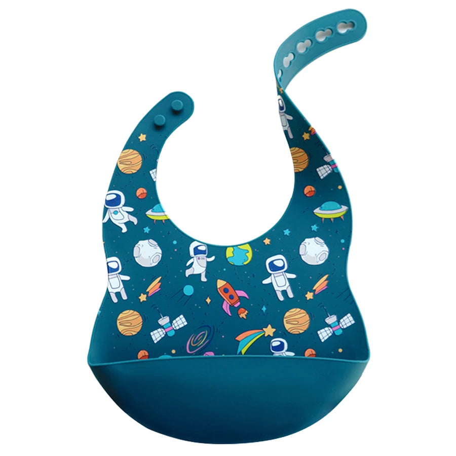 Bavoir bébé silicone anti-taches – De 0 à 6 ans
