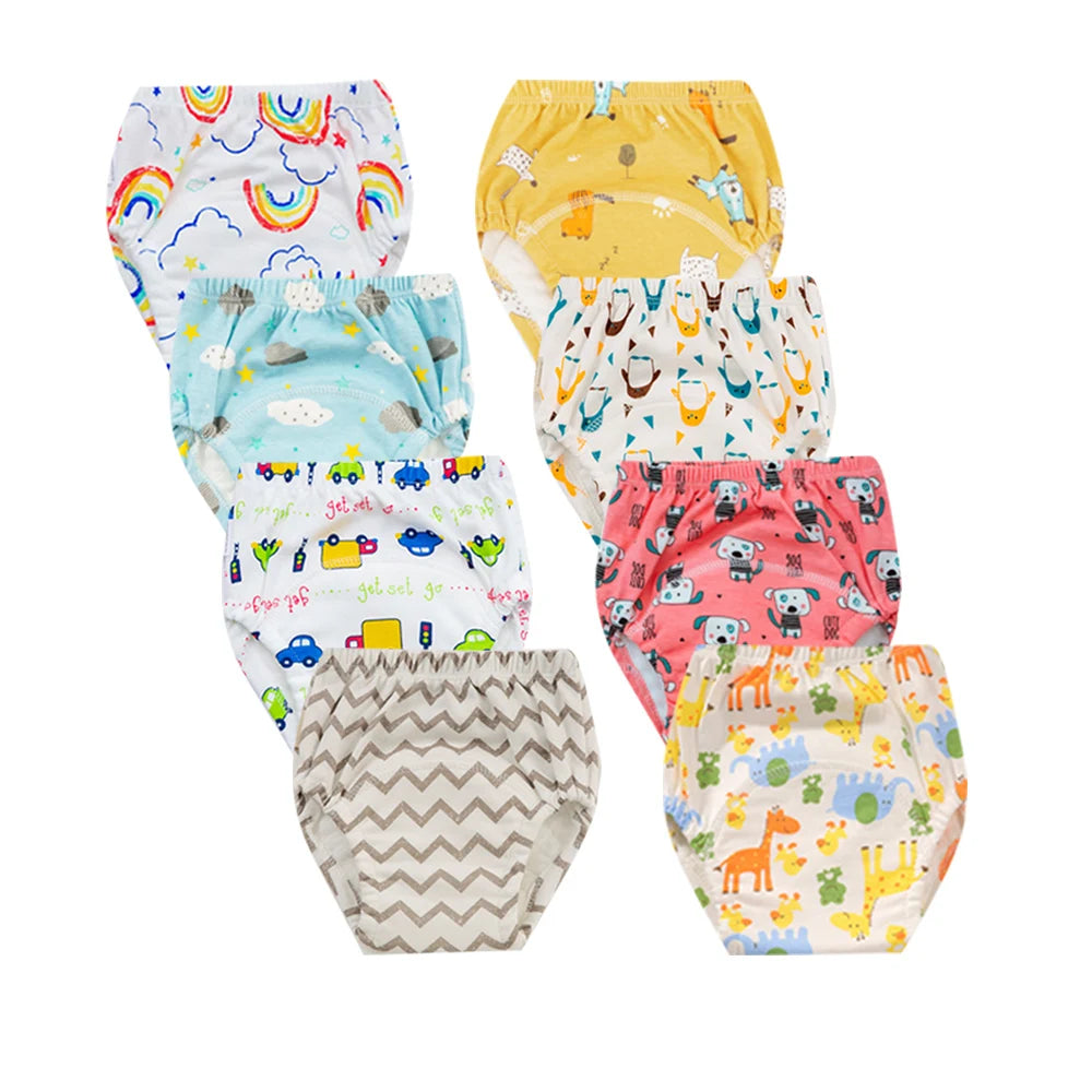 Culotte d’Entraînement Lavable pour Bébé – Lot de 8 pièces