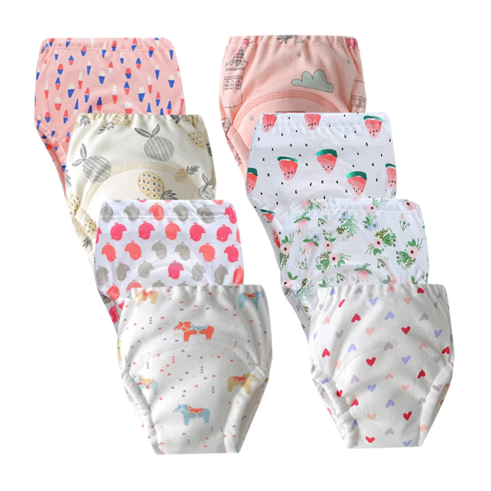 Culotte d’Entraînement Lavable pour Bébé – Lot de 8 pièces