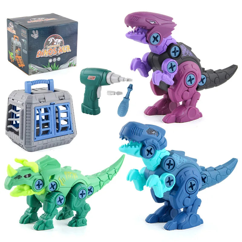 Kit de Construction de Dinosaure Vorannosaurus Rex avec Mini Perceuse Électrique