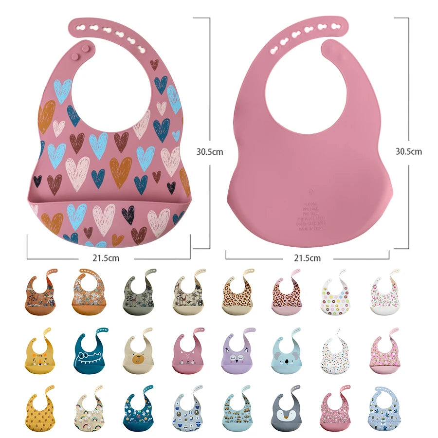 Bavoir bébé silicone anti-taches – De 0 à 6 ans