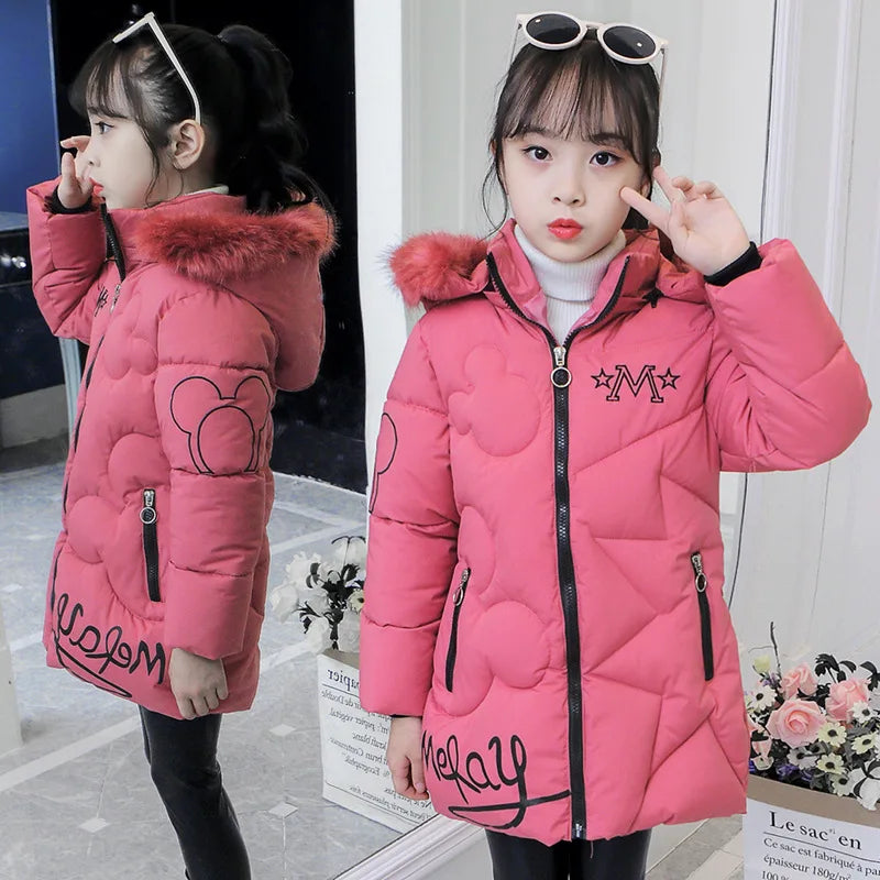 Veste d'hiver grande taille pour filles - le coffre a jouets- Comme la photo / 7T-8T(140)