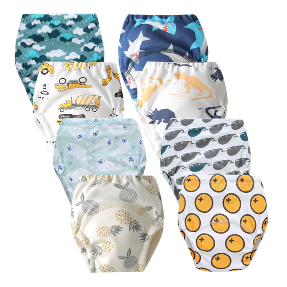 Culotte d’Entraînement Lavable pour Bébé – Lot de 8 pièces
