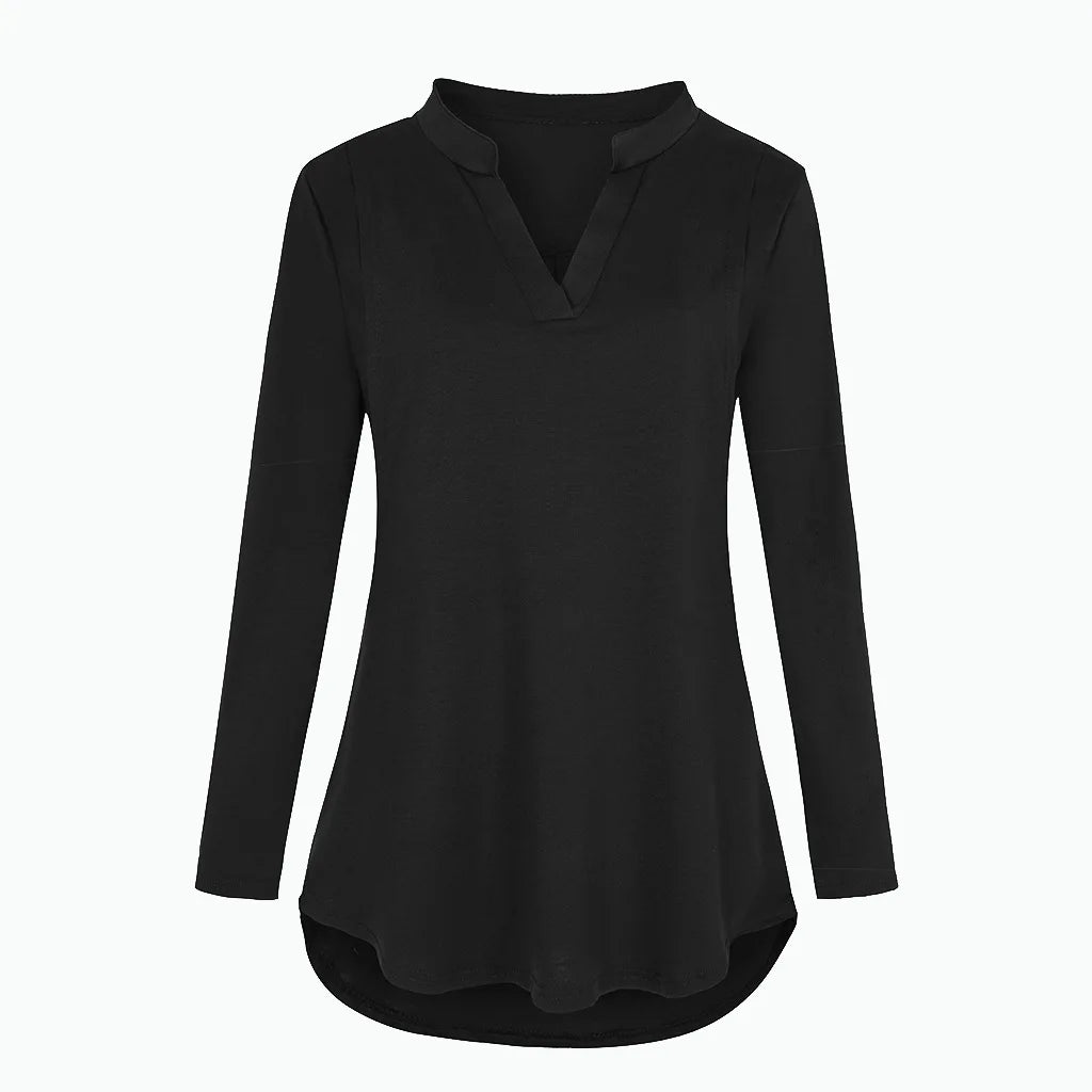 T-shirt d'Allaitement à Manches sulfet Col en V pour Femme Enceinte, Vêtement en Y Solide