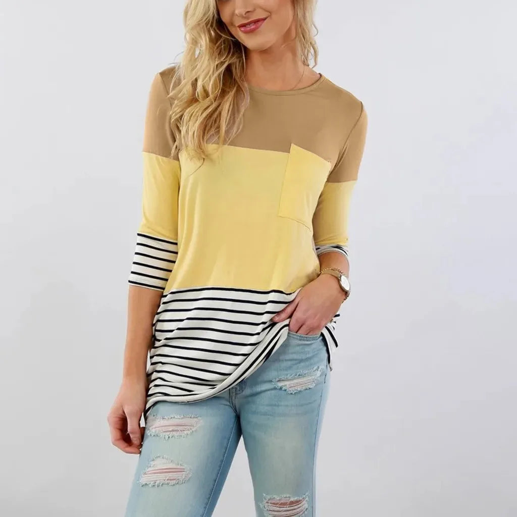 T-shirt à manches longues pour femmes enceintes, chemise d'allaitement, chemise d'allaitement, couture de document, mode décontractée