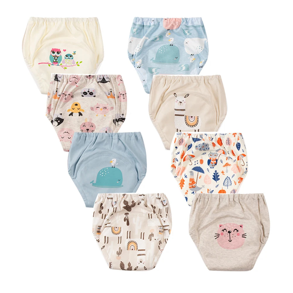 Culotte d’Entraînement Lavable pour Bébé – Lot de 8 pièces