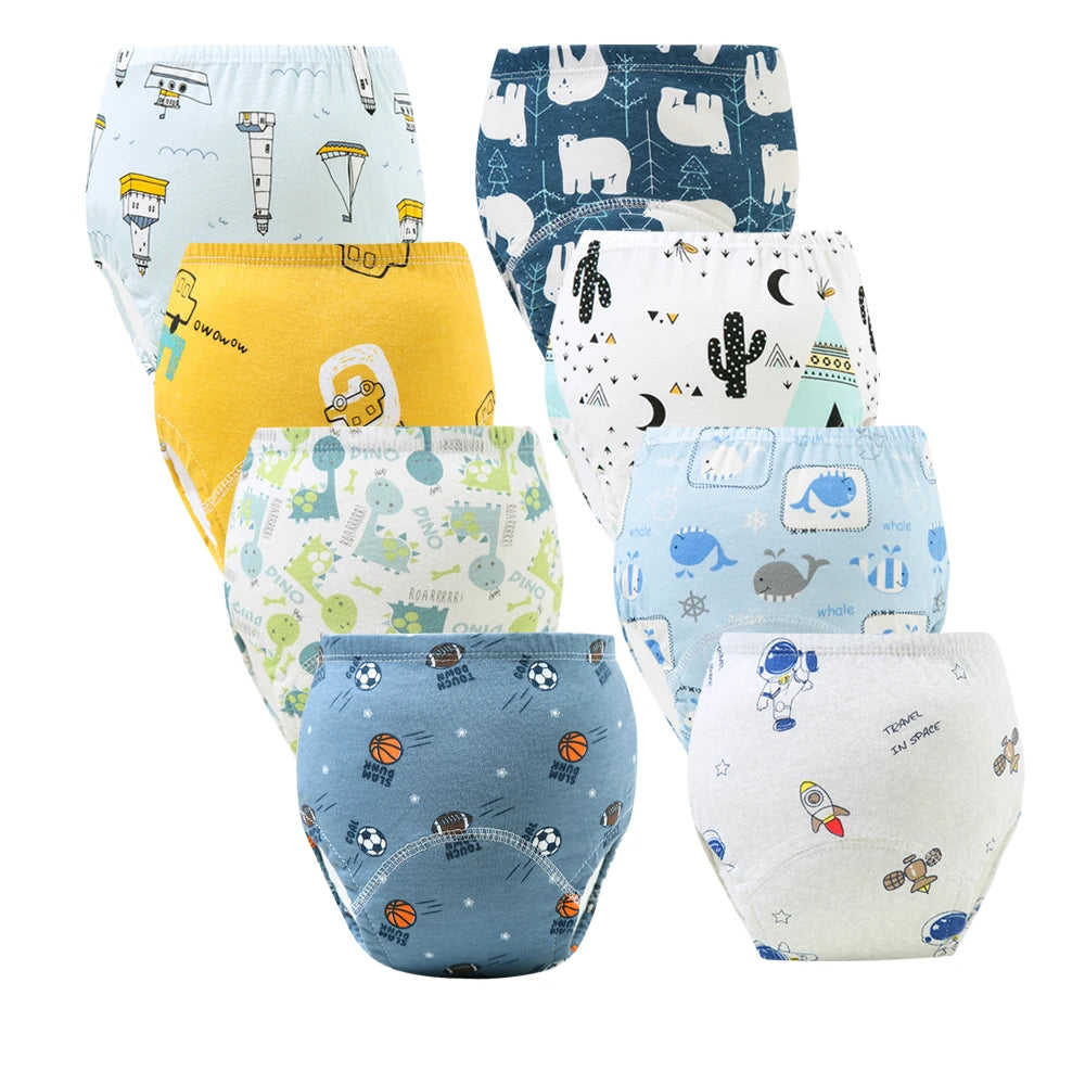Culotte d’Entraînement Lavable pour Bébé – Lot de 8 pièces
