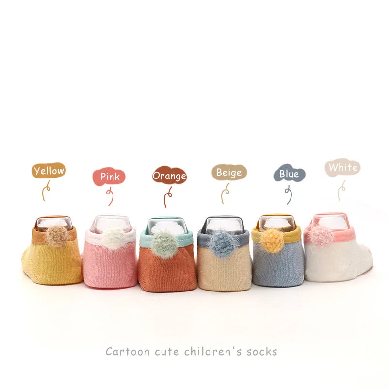 Chaussettes Antidérapantes Bébé - Motif Dessin Animé | Gardent au Chaud, Semelle en Caoutchouc pour Filles et Garçons - le coffre a jouets- Canard / M pour 1-3ans