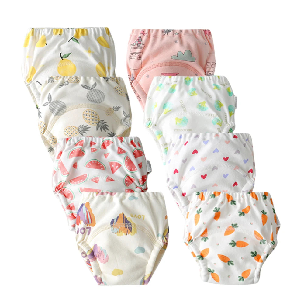 Culotte d’Entraînement Lavable pour Bébé – Lot de 8 pièces