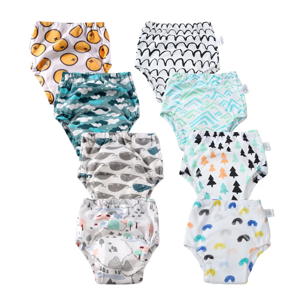 Culotte d’Entraînement Lavable pour Bébé – Lot de 8 pièces