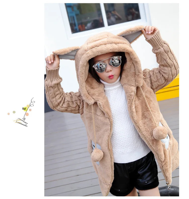 Veste d'hiver grande taille pour filles