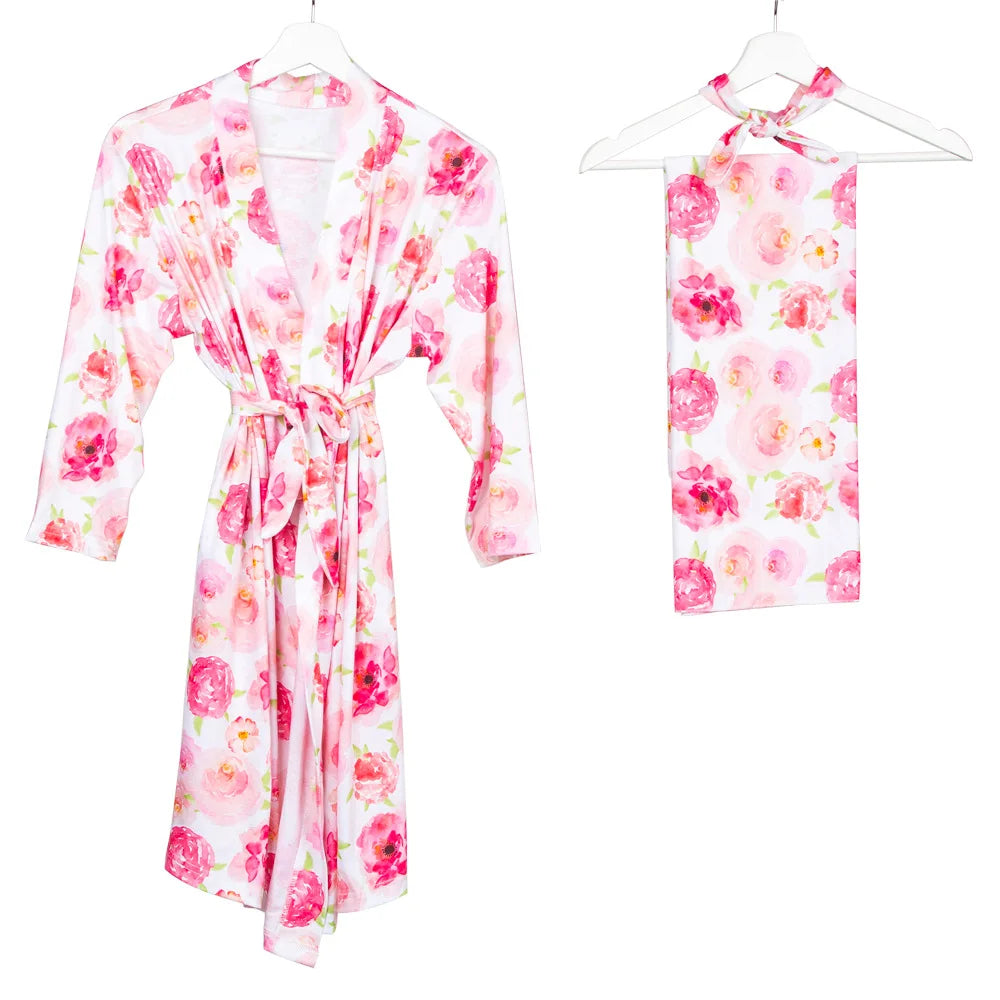 Ensemble d’emmaillotage pour maman et bébé - Élégance et confort réunis 🌸 - le coffre a jouets- E-3pcs / L-XL-XXL