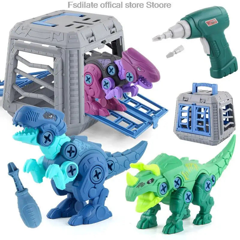Kit de Construction de Dinosaure Vorannosaurus Rex avec Mini Perceuse Électrique