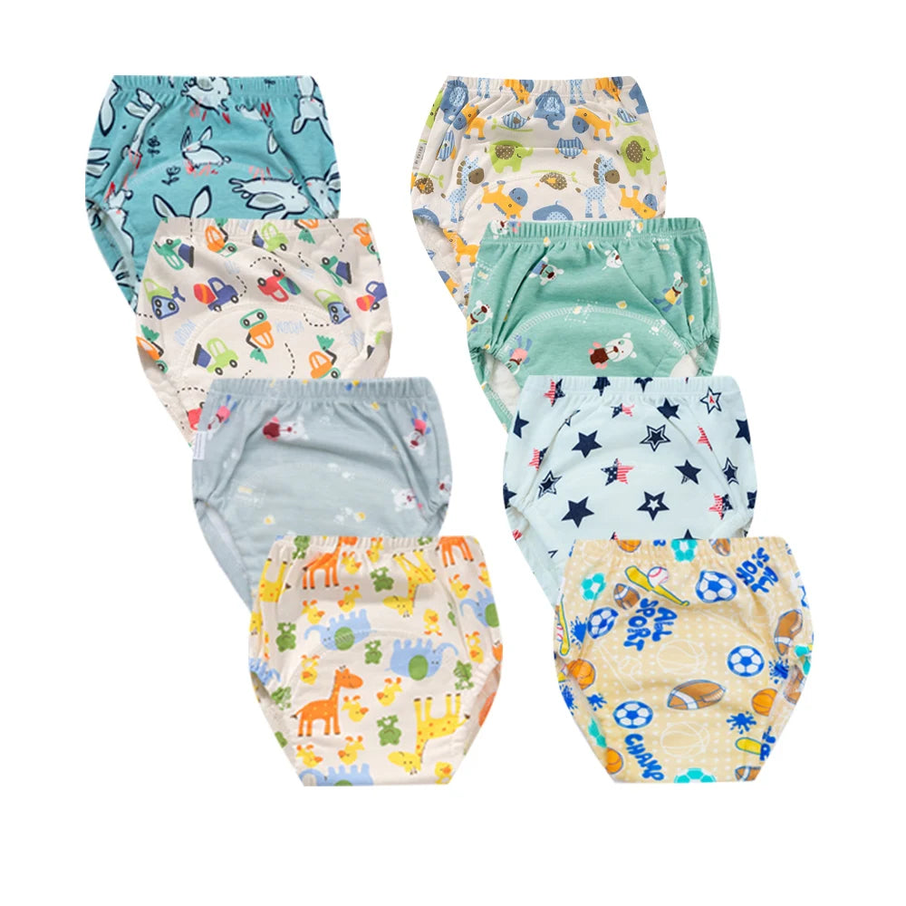 Culotte d’Entraînement Lavable pour Bébé – Lot de 8 pièces