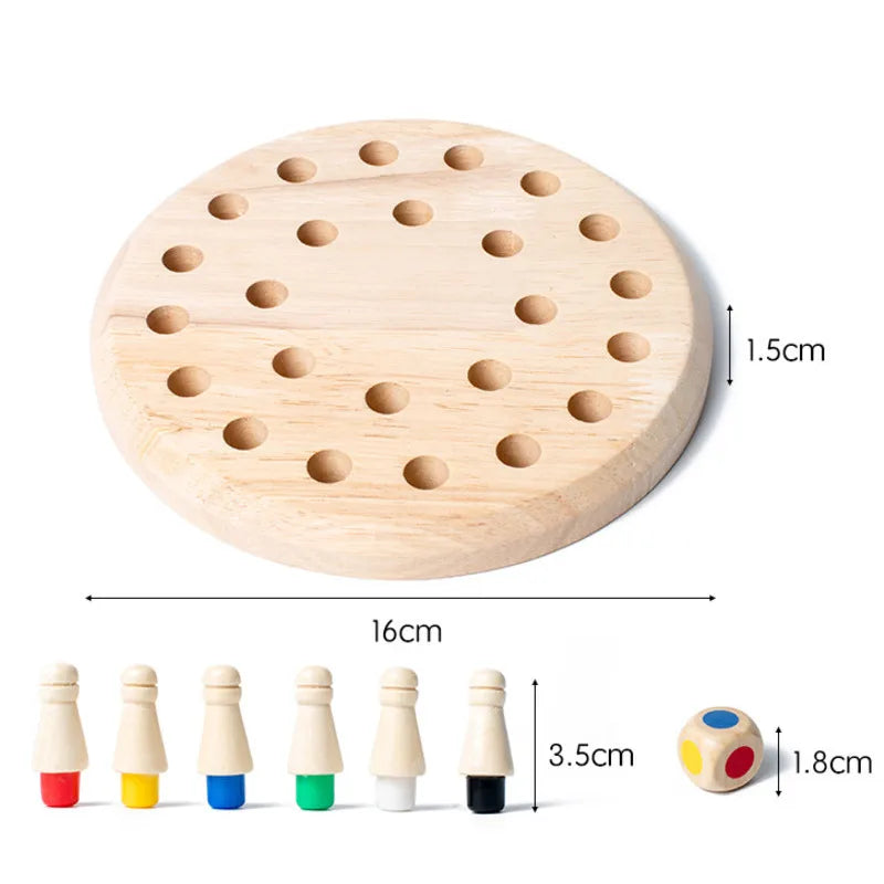 Bâton de mémoire en bois Montessori – Jeu éducatif pour enfants & adultes
