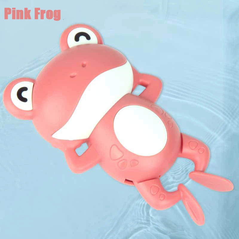 Jouets de Bain Bébé - Baleine et Tortue Nageuses | Amusement Aquatique pour Enfants - le coffre a jouets- grenouille rose