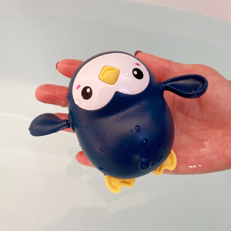 Jouets de Bain Bébé - Baleine et Tortue Nageuses | Amusement Aquatique pour Enfants - le coffre a jouets- pingouin bleu