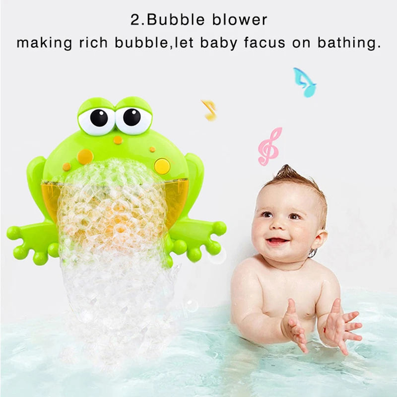 Machine à Bulles Électrique pour Bébé - Crabe & Grenouille | Jouet de Bain Musical et Amusant pour Enfants - le coffre a jouets- Baleine avec boîte