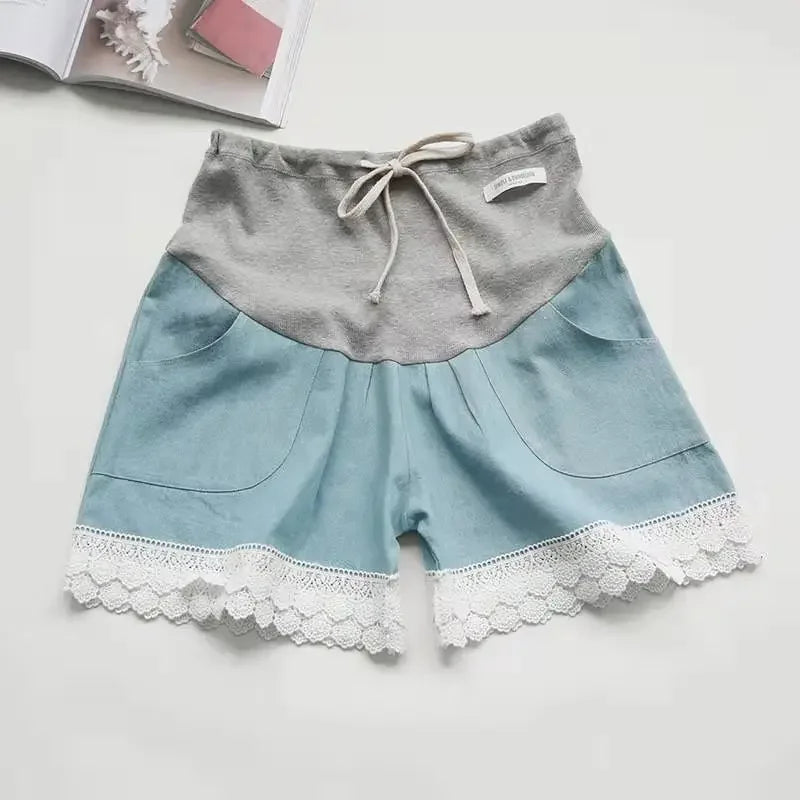 Pantalon d'Été pour Femmes Enceintes - le coffre a jouets- bleu clair01 / M