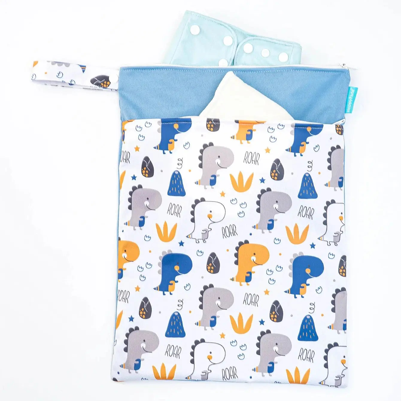 Mod YFlute-Sac à couches sèches imperméable réutilisable avec poignée, 2 poches, imprimé dessin animé, 30x40cm