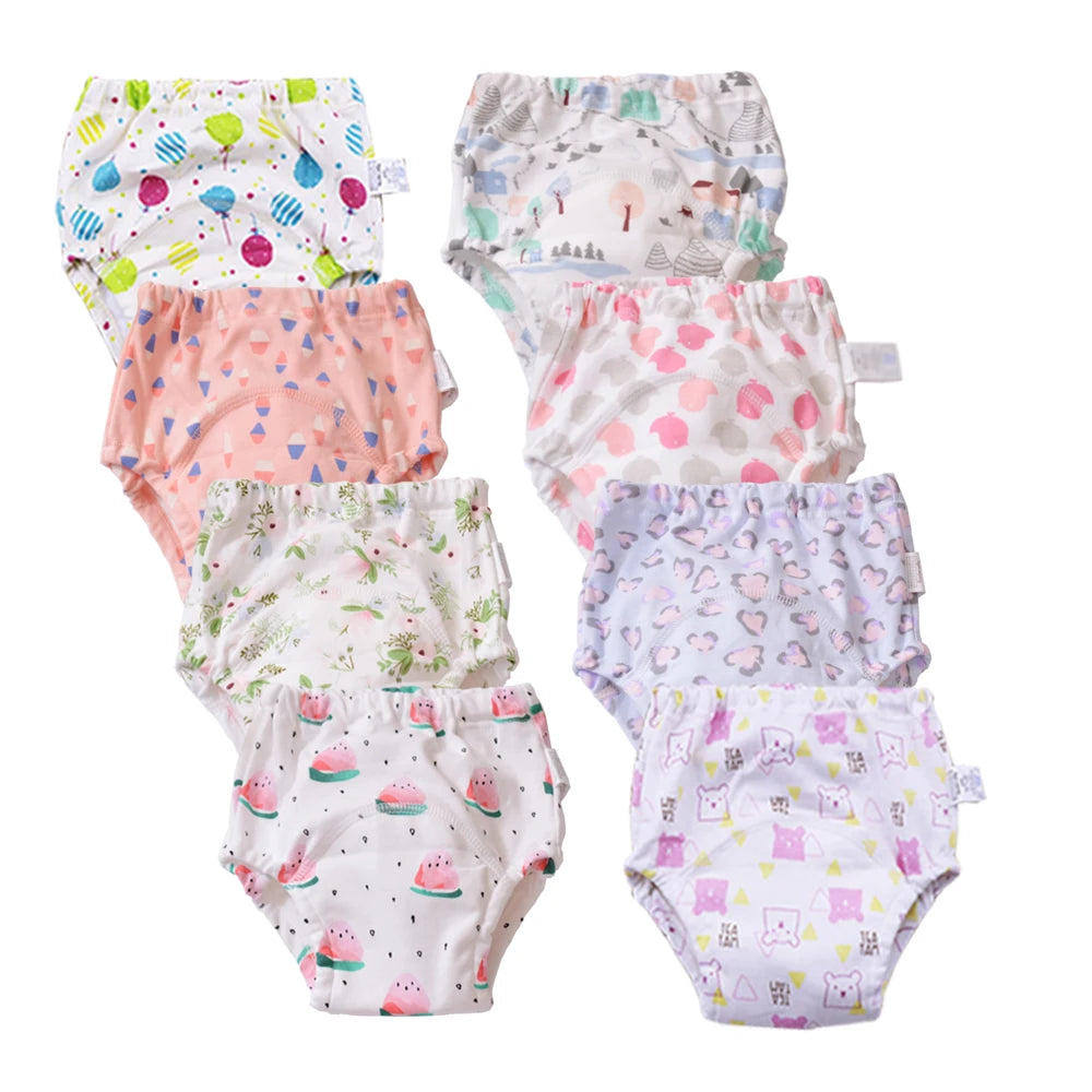 Culotte d’Entraînement Lavable pour Bébé – Lot de 8 pièces