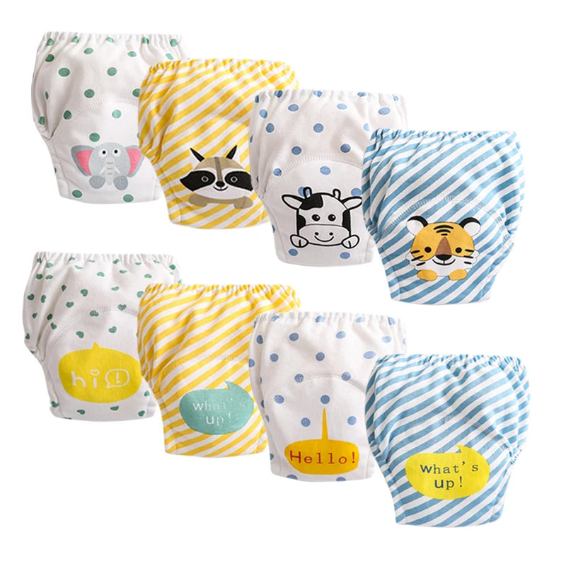 Culotte d’Entraînement Lavable pour Bébé – Lot de 8 pièces