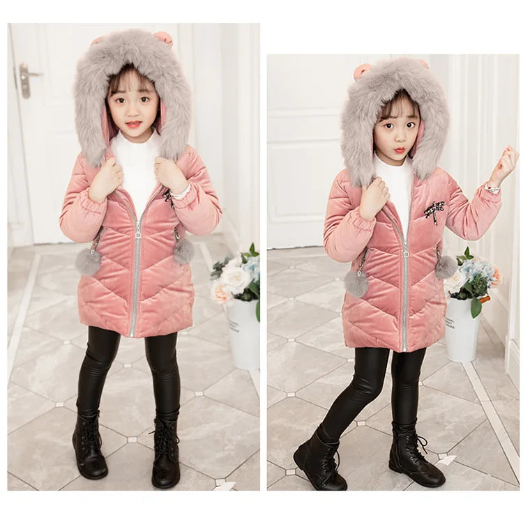 Veste d'hiver grande taille pour filles