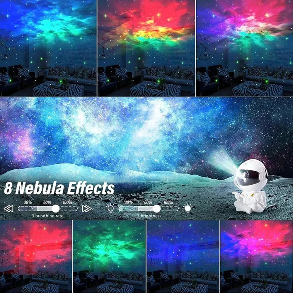 Projecteur d'Étoiles Galaxy Astronaut - Veilleuse Nébuleuse Étoilée 🌌✨ - le coffre a jouets- étoile blanche