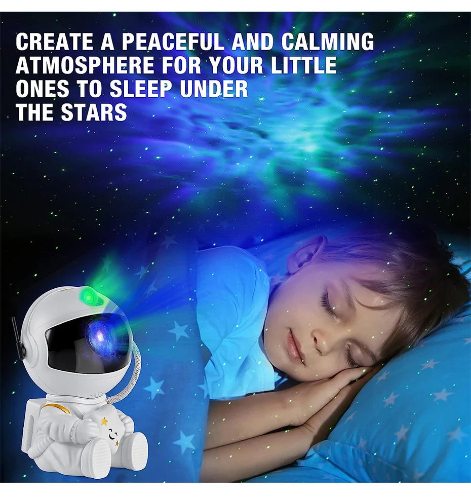 Projecteur d'Étoiles Galaxy Astronaut - Veilleuse Nébuleuse Étoilée 🌌✨ - le coffre a jouets- étoile blanche