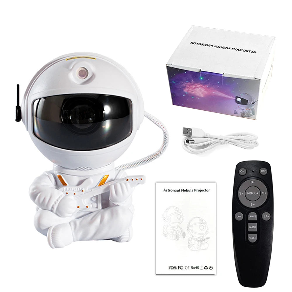 Projecteur d'Étoiles Galaxy Astronaut - Veilleuse Nébuleuse Étoilée 🌌✨ - le coffre a jouets- guitare blanche