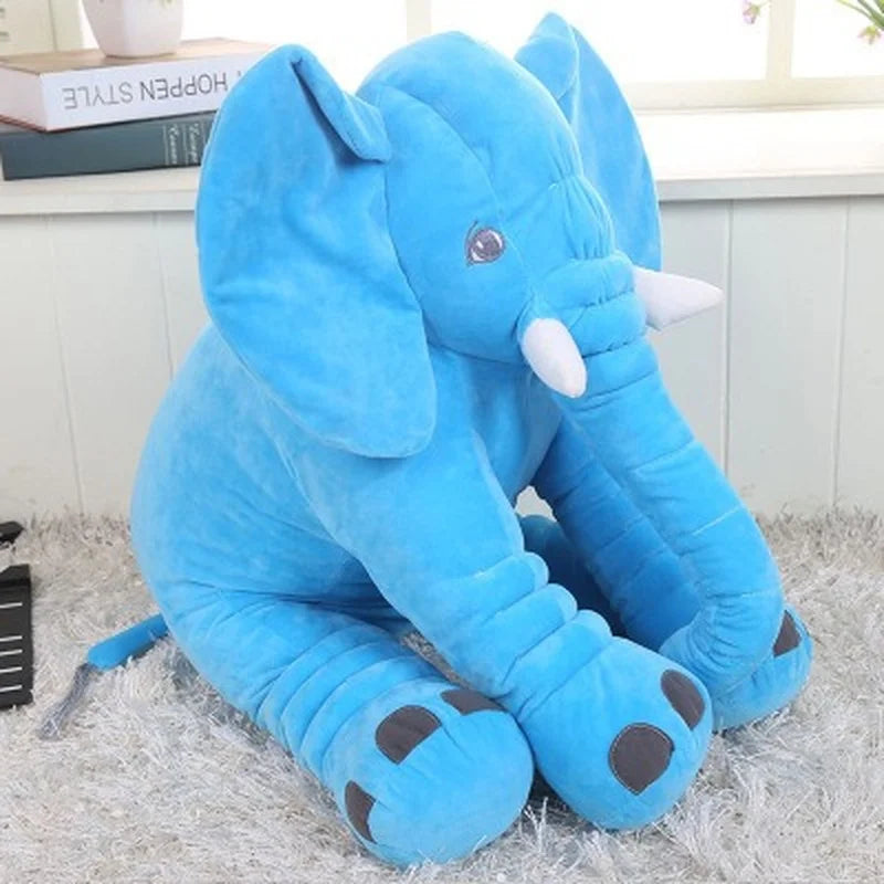 Éléphant en Peluche Douce – Oreiller Confortable pour Enfants - le coffre a jouets- Violet / 60cm