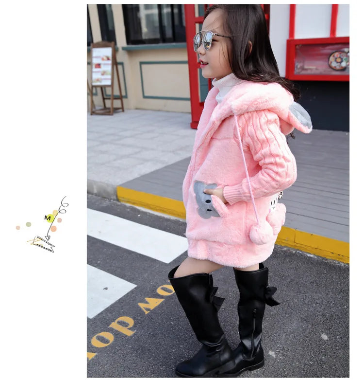 Veste d'hiver grande taille pour filles