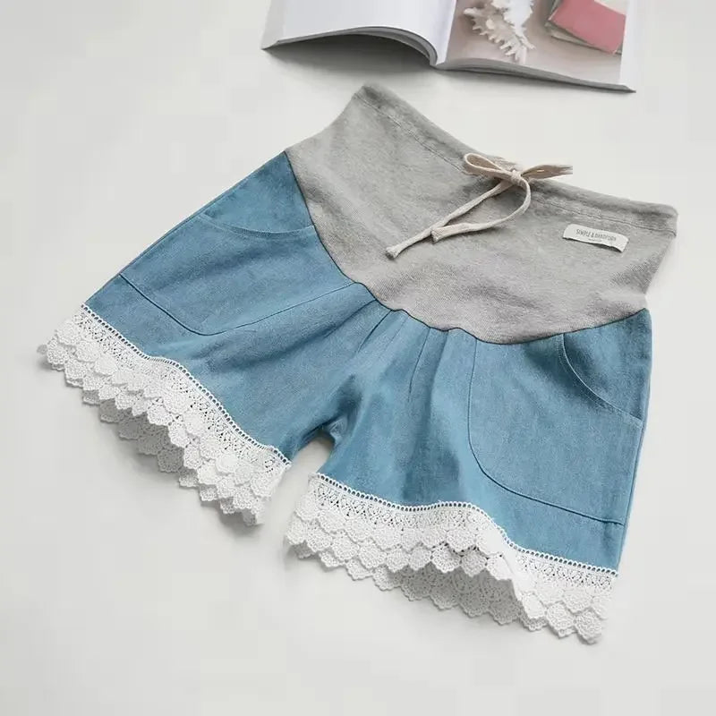 Pantalon d'Été pour Femmes Enceintes - le coffre a jouets- bleu foncé01 / L